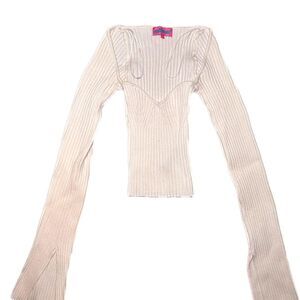 Edikted Women's White and Cream Shirt